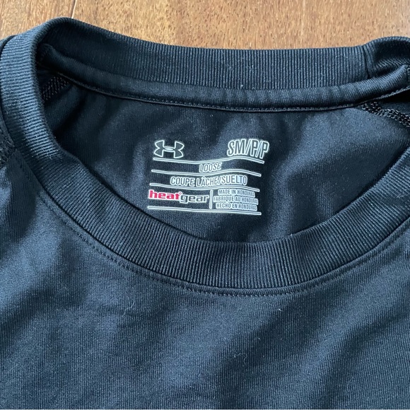 Men’s Under Armour black heat gear shirt size small - Picture 2 of 3